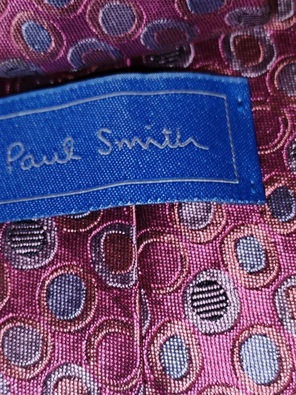 Paul Smith Pink Polka Dot Silk Tie